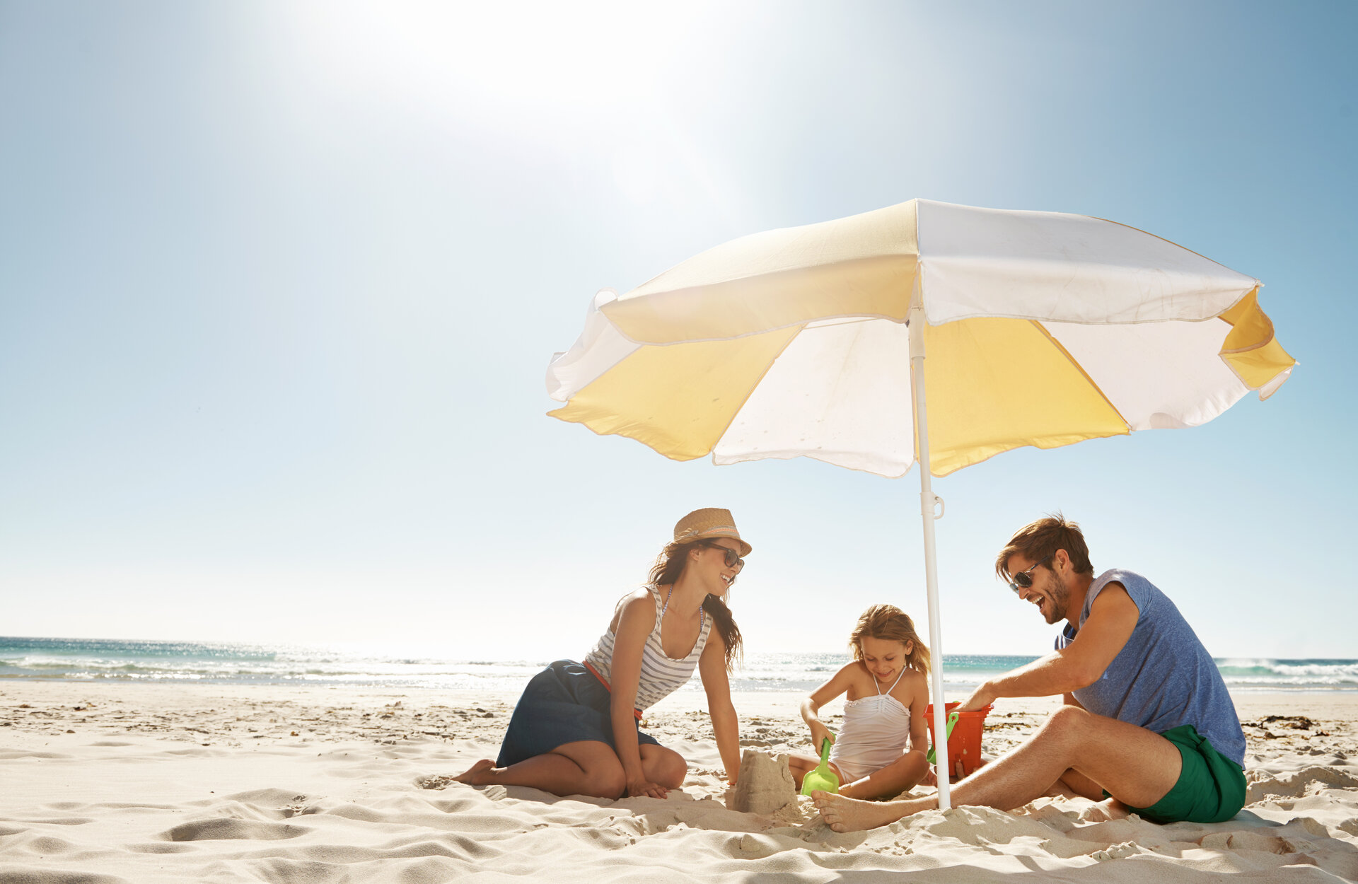 Family on daytona beach